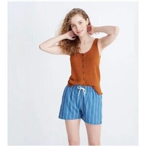 MADEWELL Katia Stripe Breezy Shorts Medium